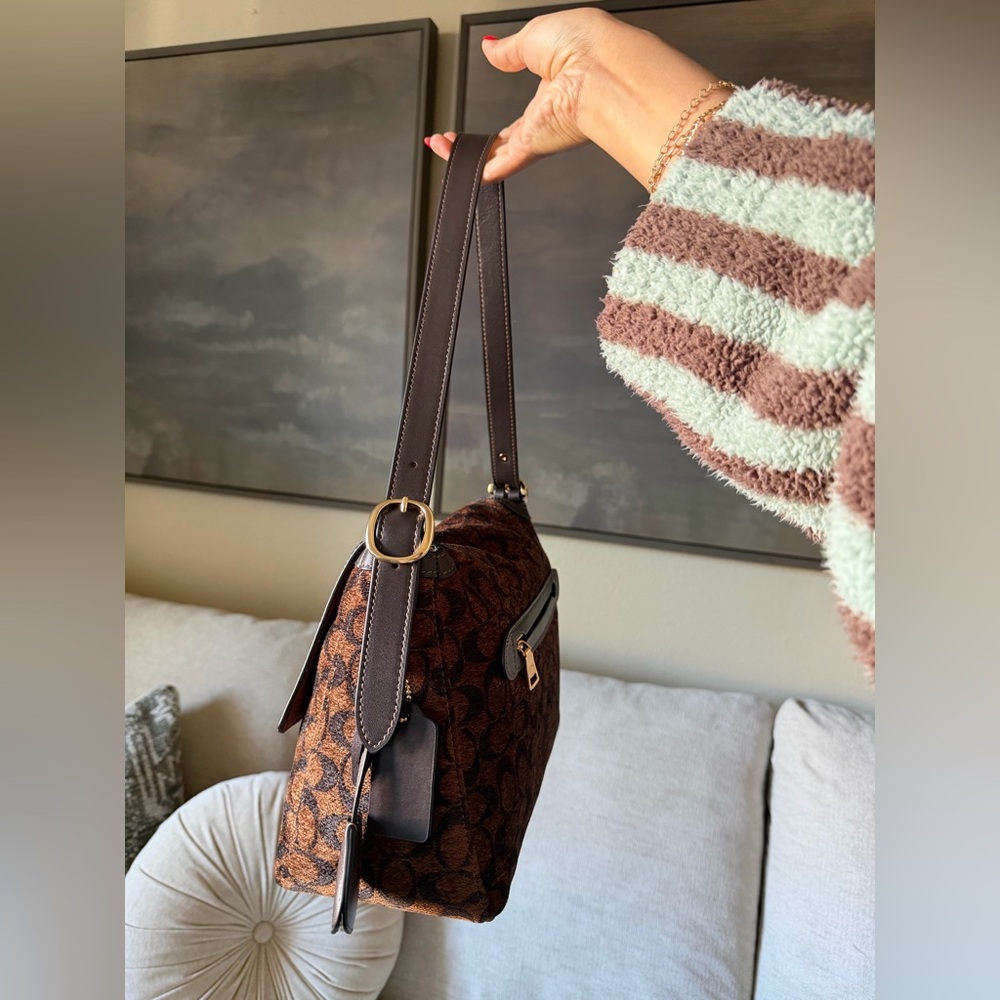 Coach Chenille Etta Flap Bag - Picture 2 of 6